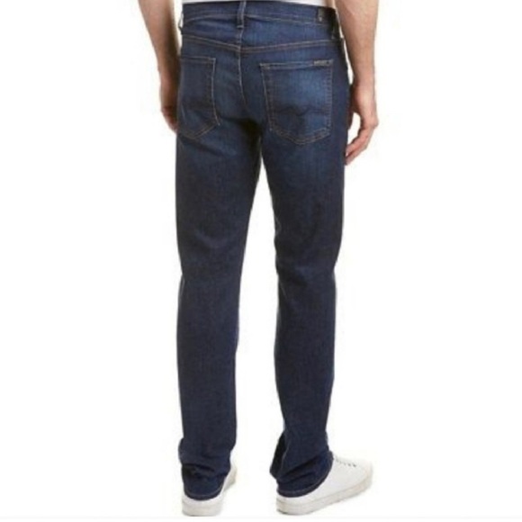 COPY - 7 For All Mankind Men’s Rhigby Jeans- Like New- 33W Dark Blue - Picture 2 of 5